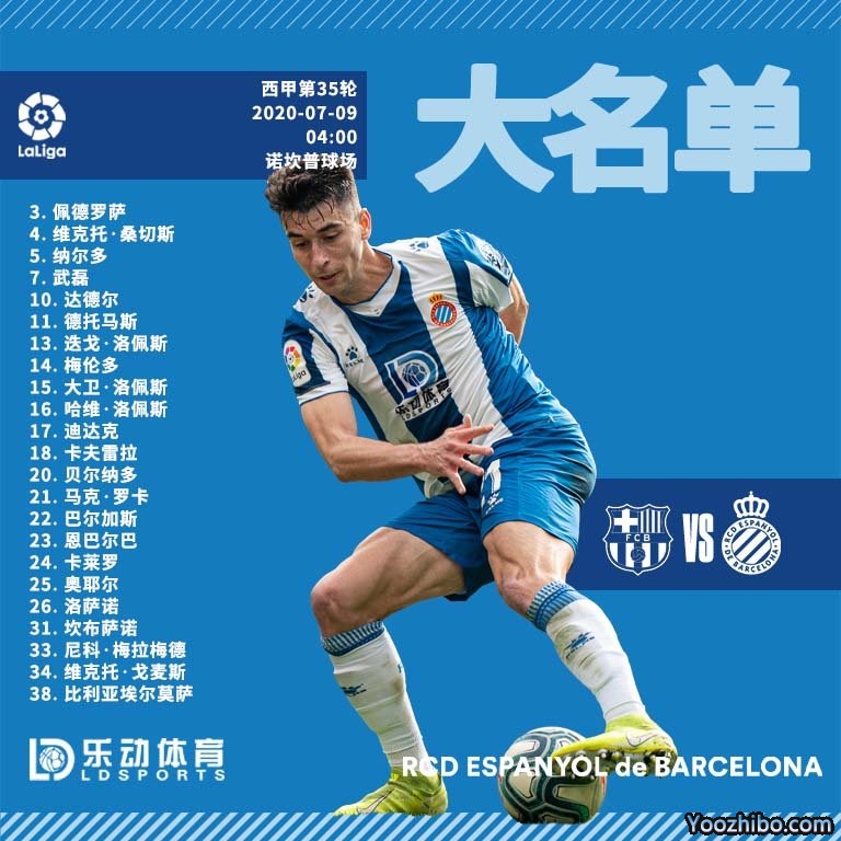 西班牙人vs<a href=/zuqiuzhijia/barcelona/ target=_blank class=infotextkey>巴萨</a>大名单